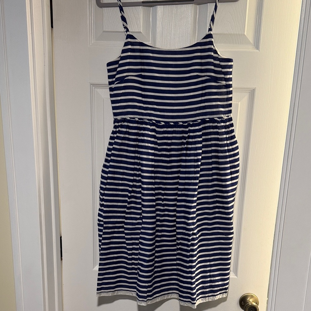 J. Crew Striped Linen Dress